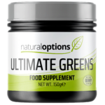 Front view of Ultimate Super Greens Berry supplements. Experience the powerful blend of nutrient-rich greens and superfoods, enriched with a delightful berry flavor. Elevate your nutrition and embrace a healthier you with Ultimate Greens .